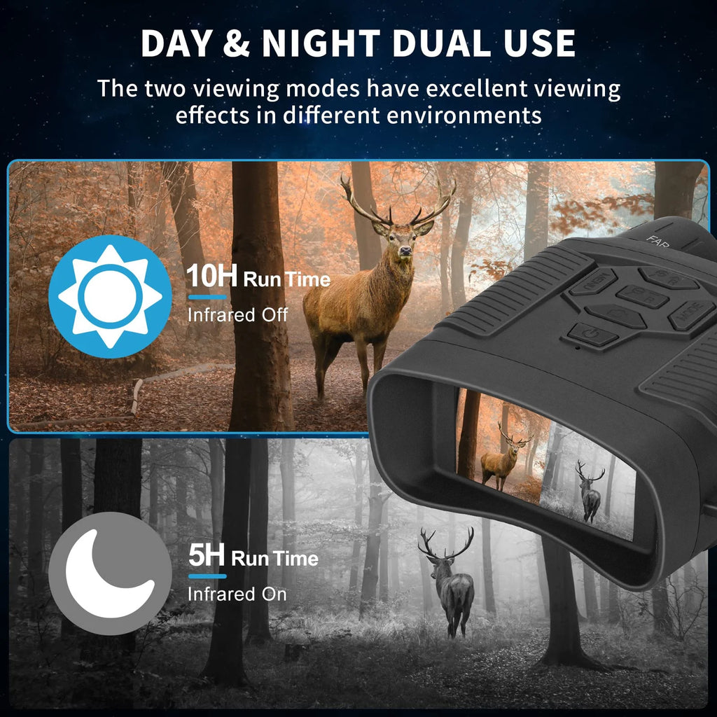 Night Vision Binoculars with 32GB SD Card 36MP 4K 5x Zoom X266