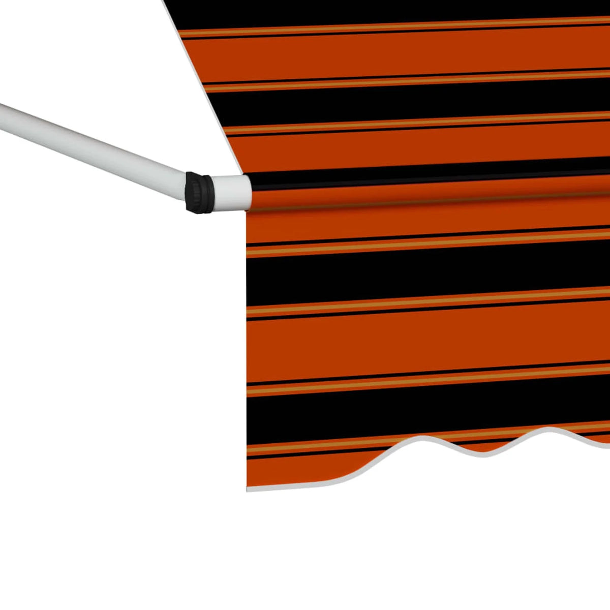 137.8" Manual Retractable Awning Orange and Brown Y979673