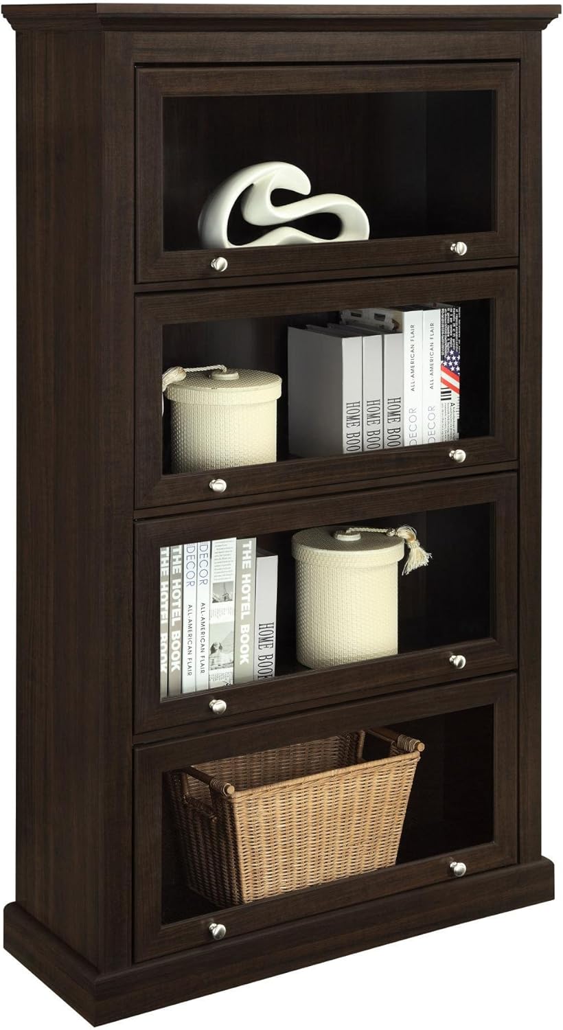 Espresso 4 Shelf Barrister Bookcase K1151