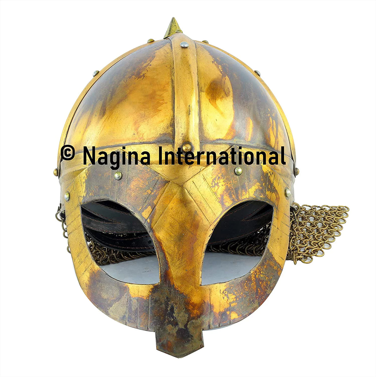 Steel Silver Helmet Chain Mail Armor Helmet G41272