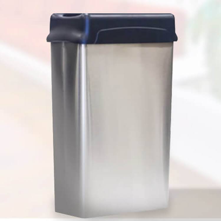 Stainless Steel 22 Gallon Wastebasket with Top I47245