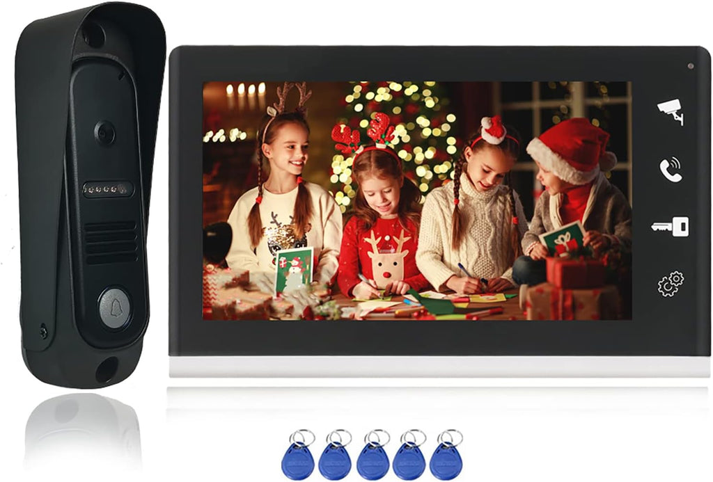 Wired Video Doorbell Intercom System with 7 Inch Monitor O267