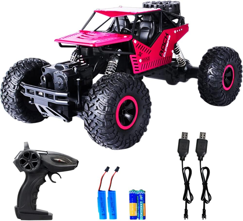 1:16 Scale 4WD 2.4 GHz Remote Control Car with 2 Rechargeable Batteries (Blue) P417