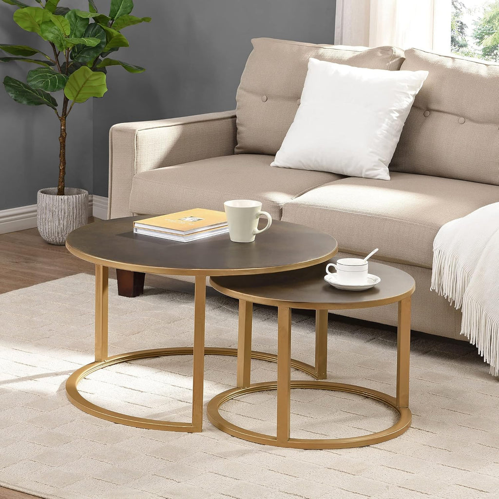 Silver Nesting Coffee Table 2-Piece Set B919265