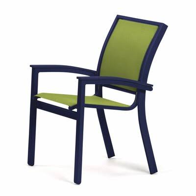 Stacking Patio Dining Armchair Textured Desert Lime P849