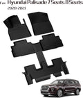 Heavy Duty Black Trunk Floor Mats for Hyundai Palisade 2020-2021 N589