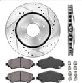 Front 302mm 5 Lug 2 Rotors Ceramic Brake Pads Hardware I715