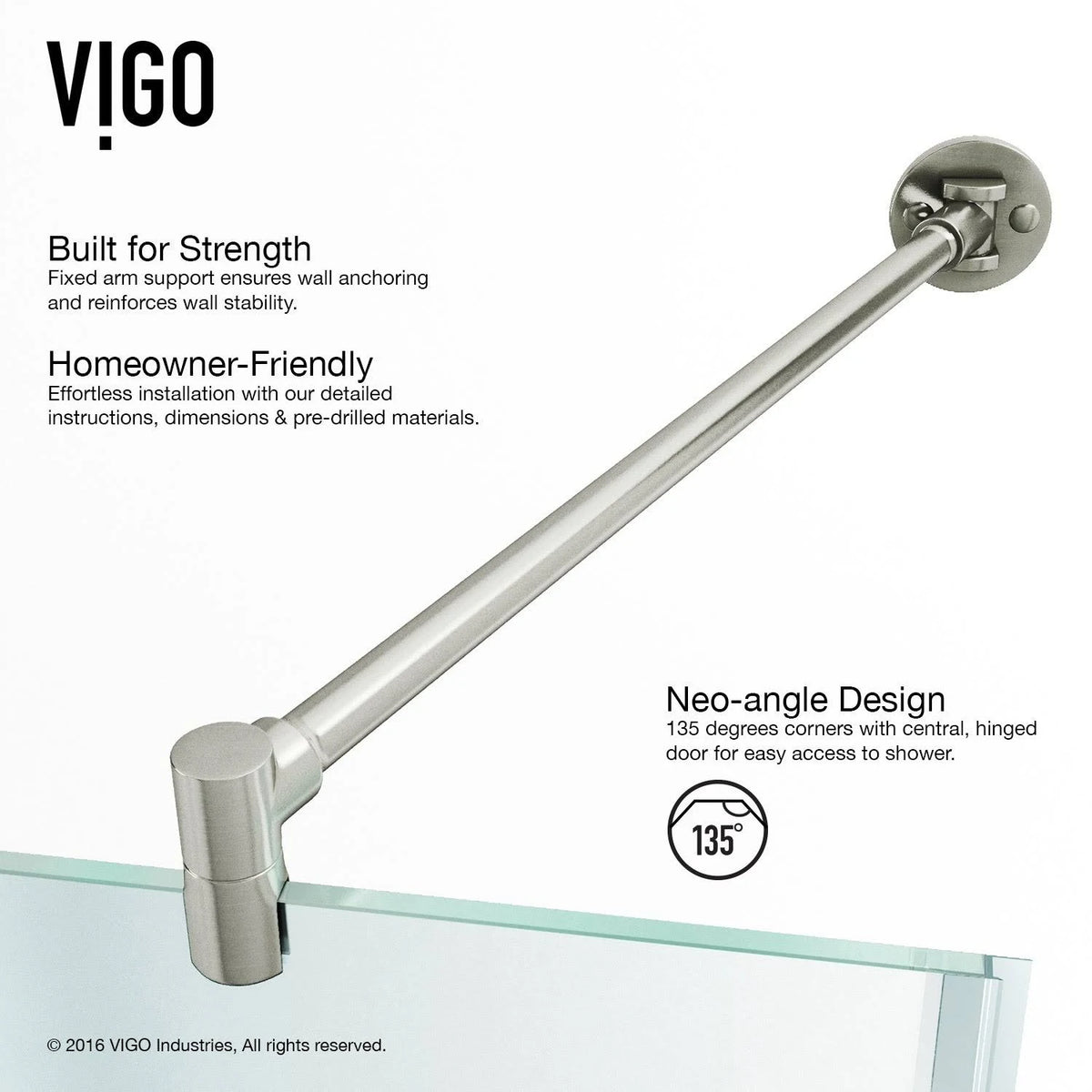 Frameless Neo-Angle Shower Enclosure with Low-Profile Base Y5898