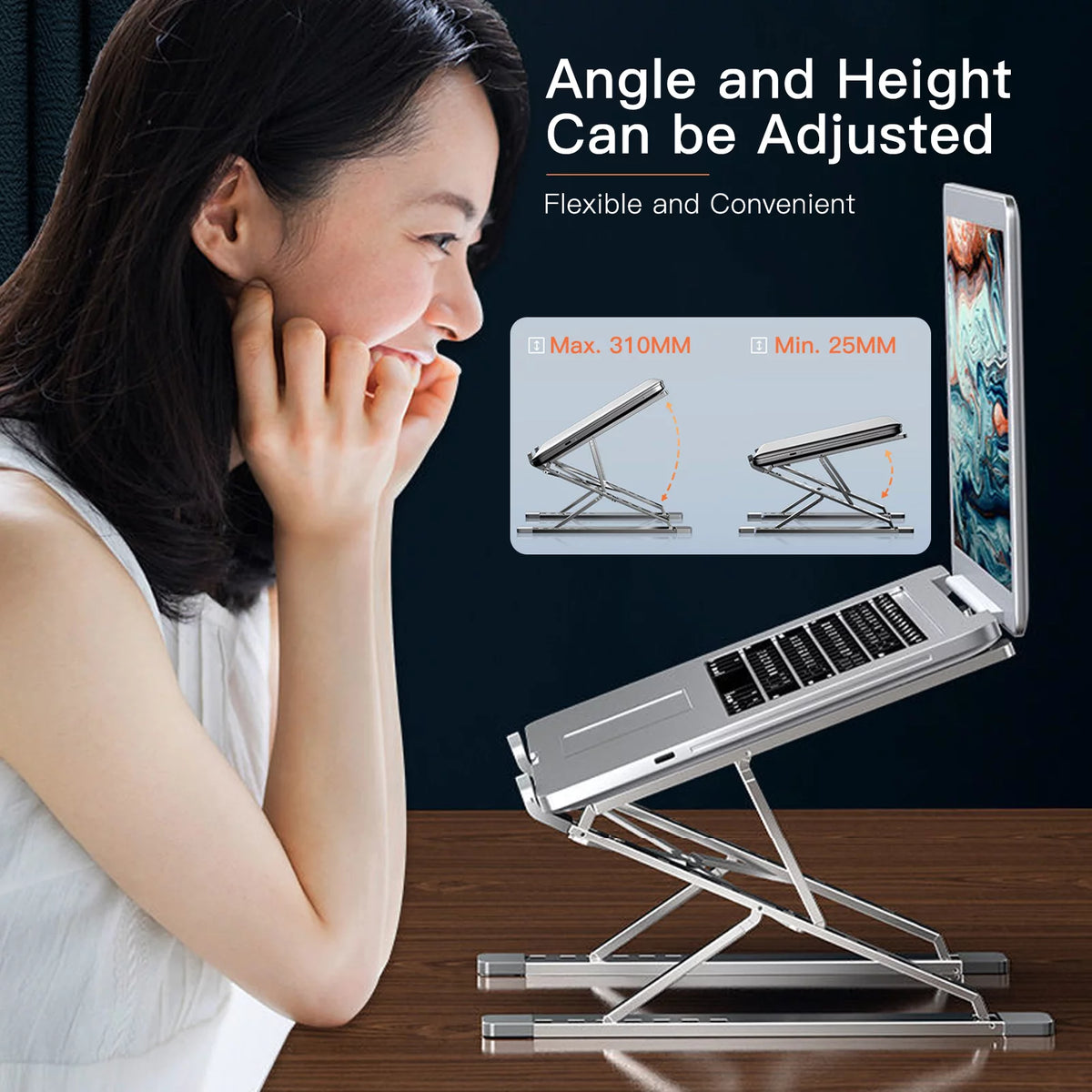 Portable Aluminum Laptop Stand Foldable K24366