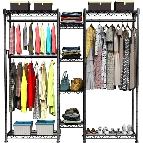 Silver Metal Heavy Duty Wire Garment Rack B13113