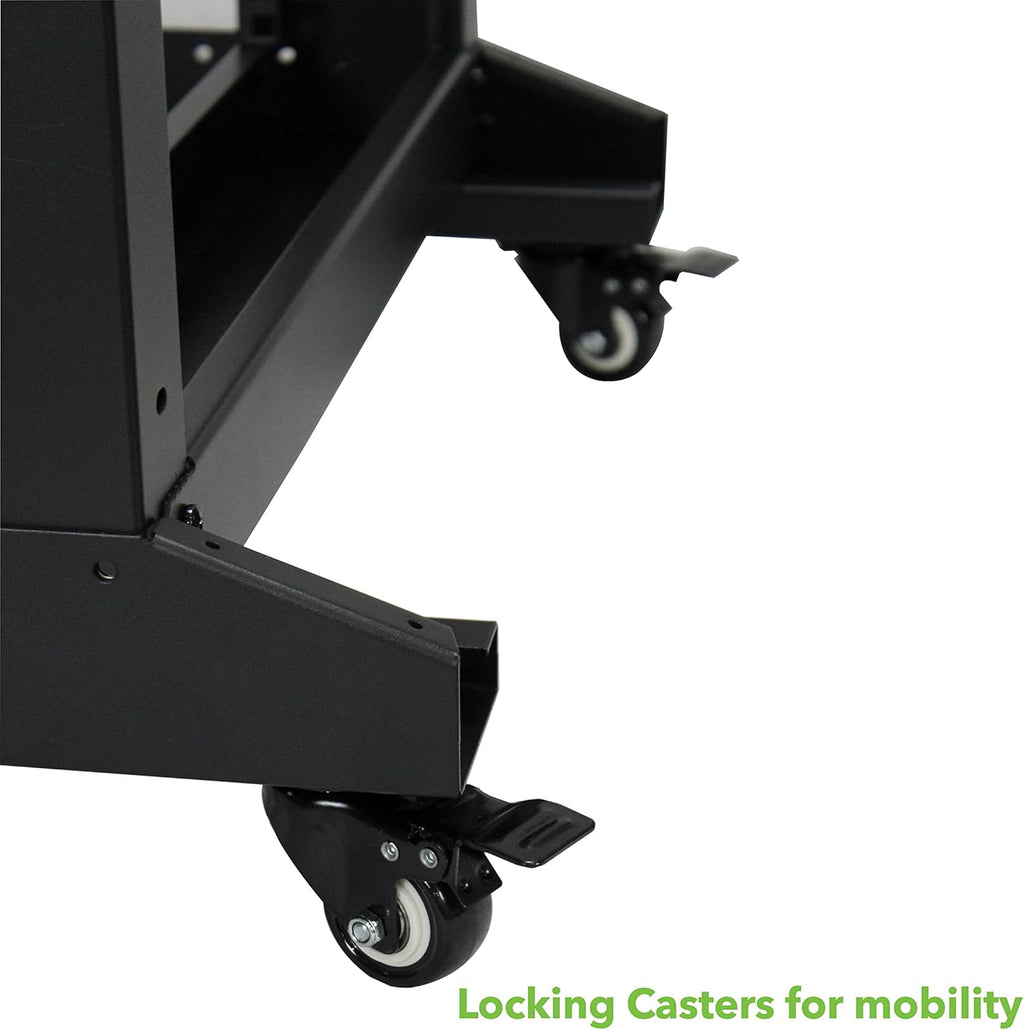 22U 4-Post Open Frame Server Network Rack with Casters Black A261474