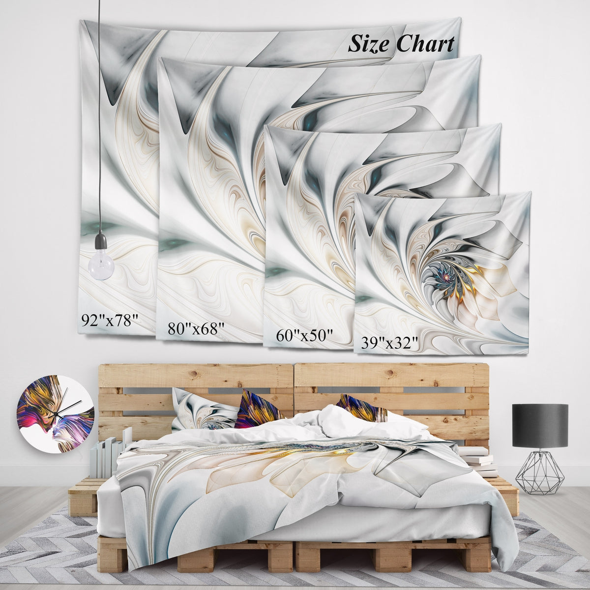 Sea Mermaid with Ghost Ship Seascape Wall Tapestry Q9011