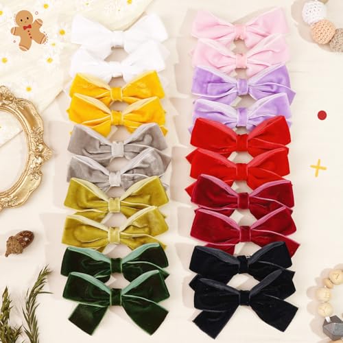 Velvet Hair Clips and Barrettes 20pcs K295