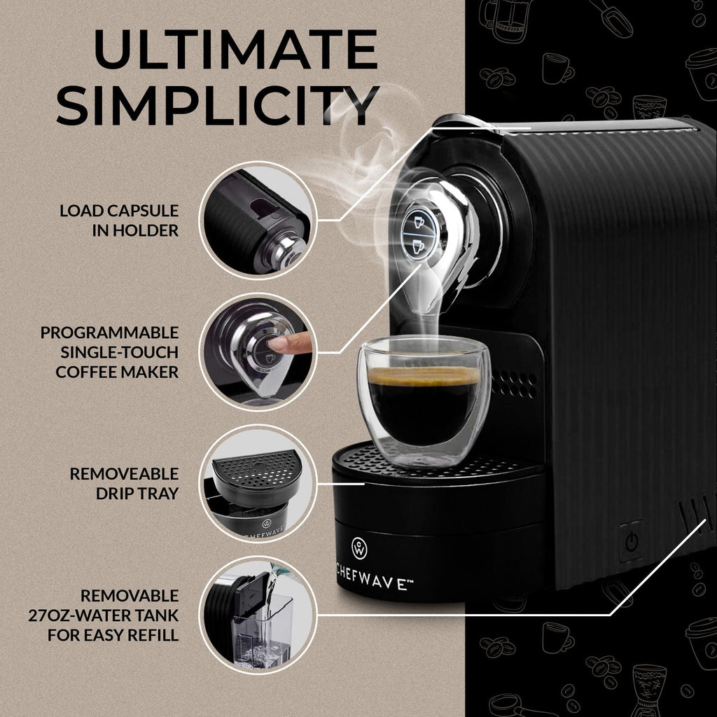 Espresso Machine for Nespresso Capsules with Holder and Cups F41892