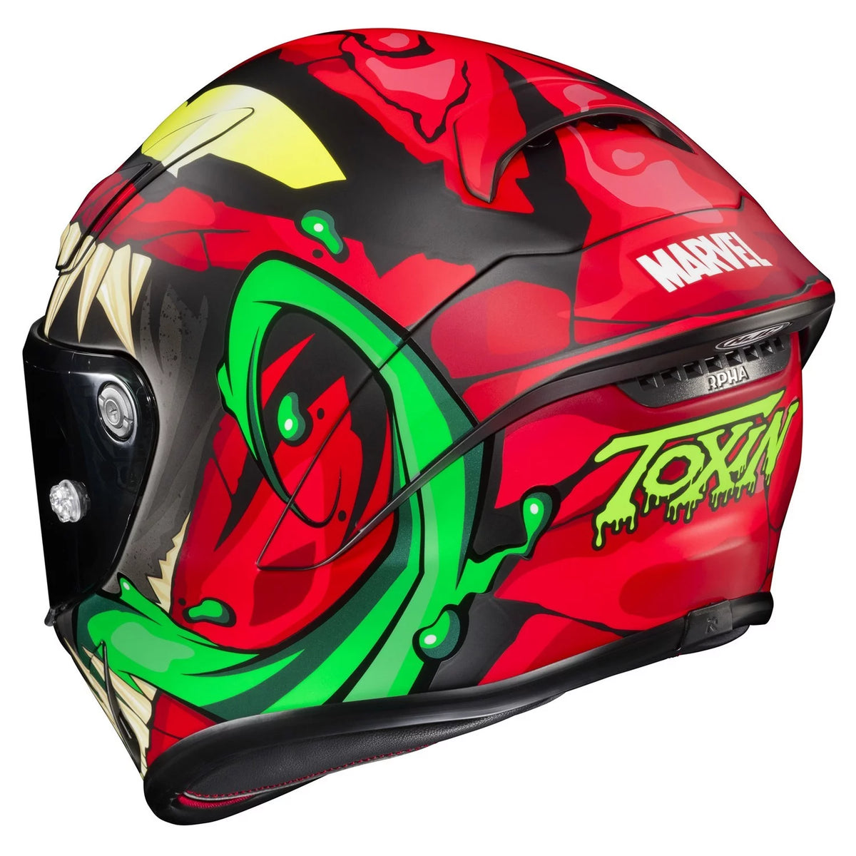 Motorcycle Helmet Red/Green MD A696478