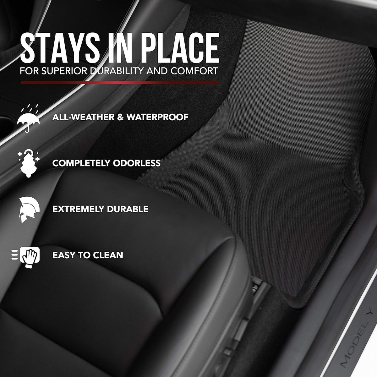 All Weather 3D Waterproof Non Slip Floor Liners Set of 3 N250069