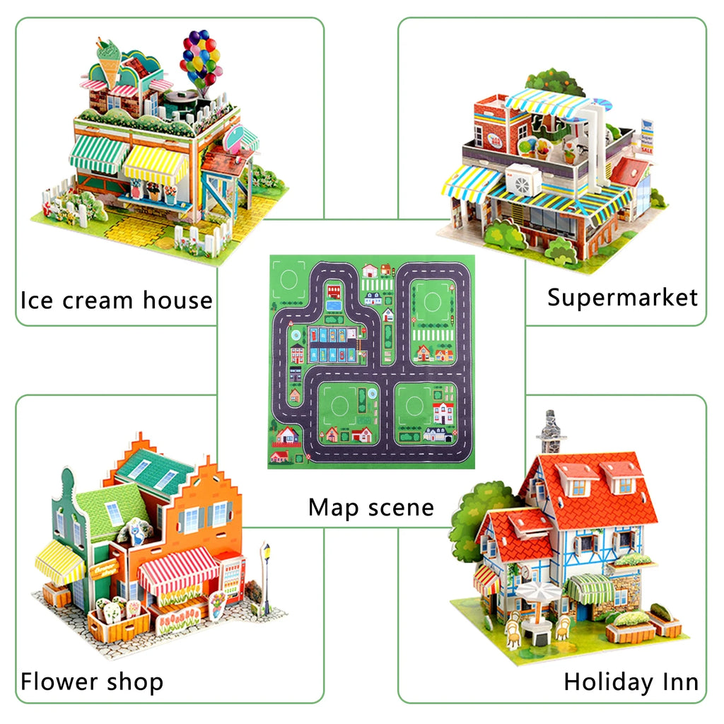 Building Blocks Set with 5 Toy Cars R6887