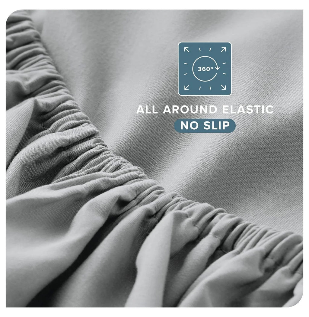 Full XL 4 Piece Microfiber Sheet Set, French Grey A8244