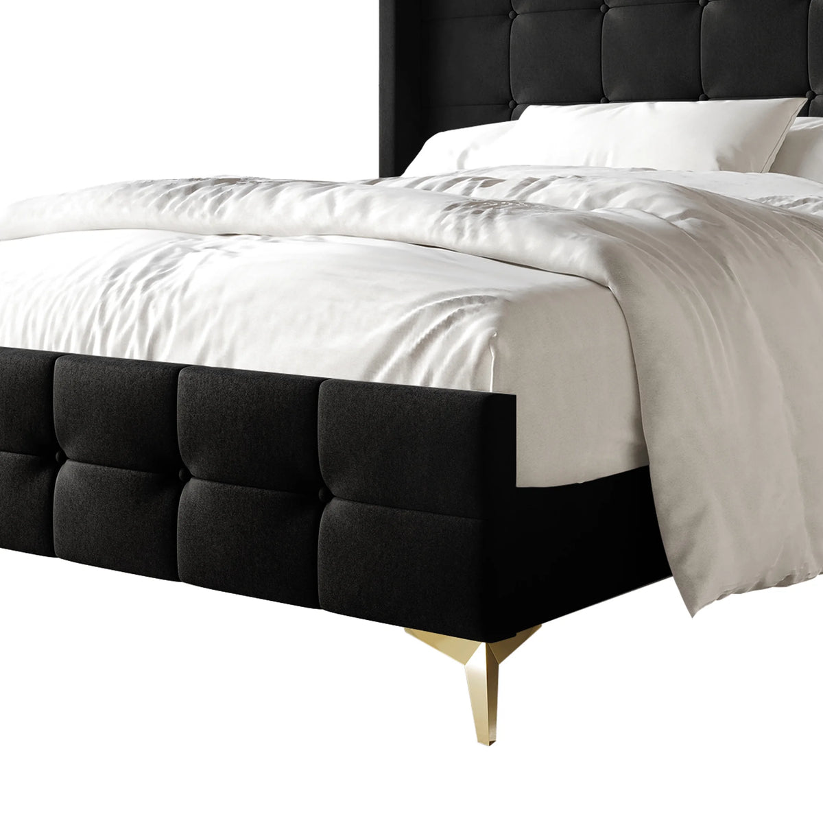 Twin Size Velvet Upholstered Bed P386