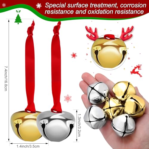 300 Pieces Christmas Bell Ornaments 1.5'' Silver V804747