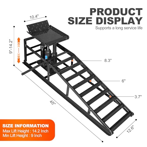 Black Heavy Duty Steel Car Ramps 2 Pack T200