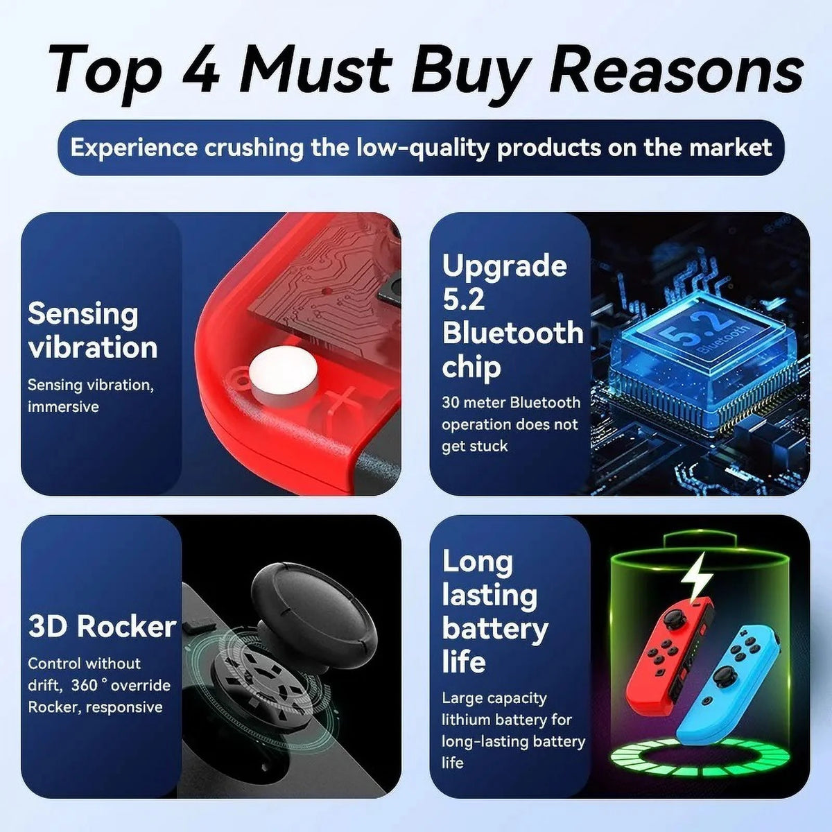 Blue-Red Wireless Bluetooth Controller for Nintendo Switch Z5121