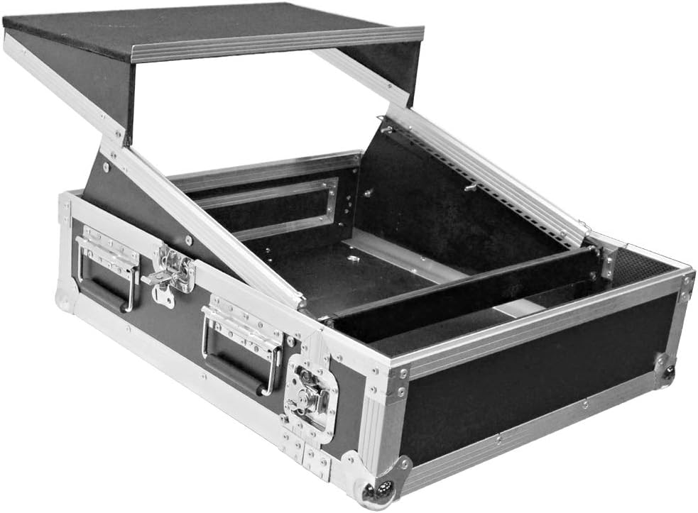 2 Space ATA Rack Case with 10U Mixer Top and Laptop Shelf G55412