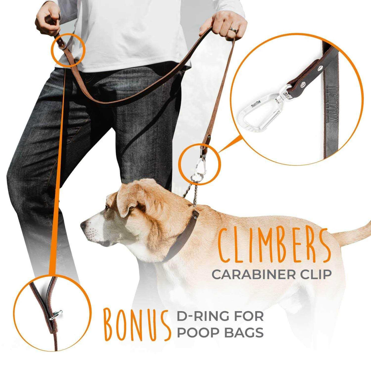 Leather Dog Leash P133