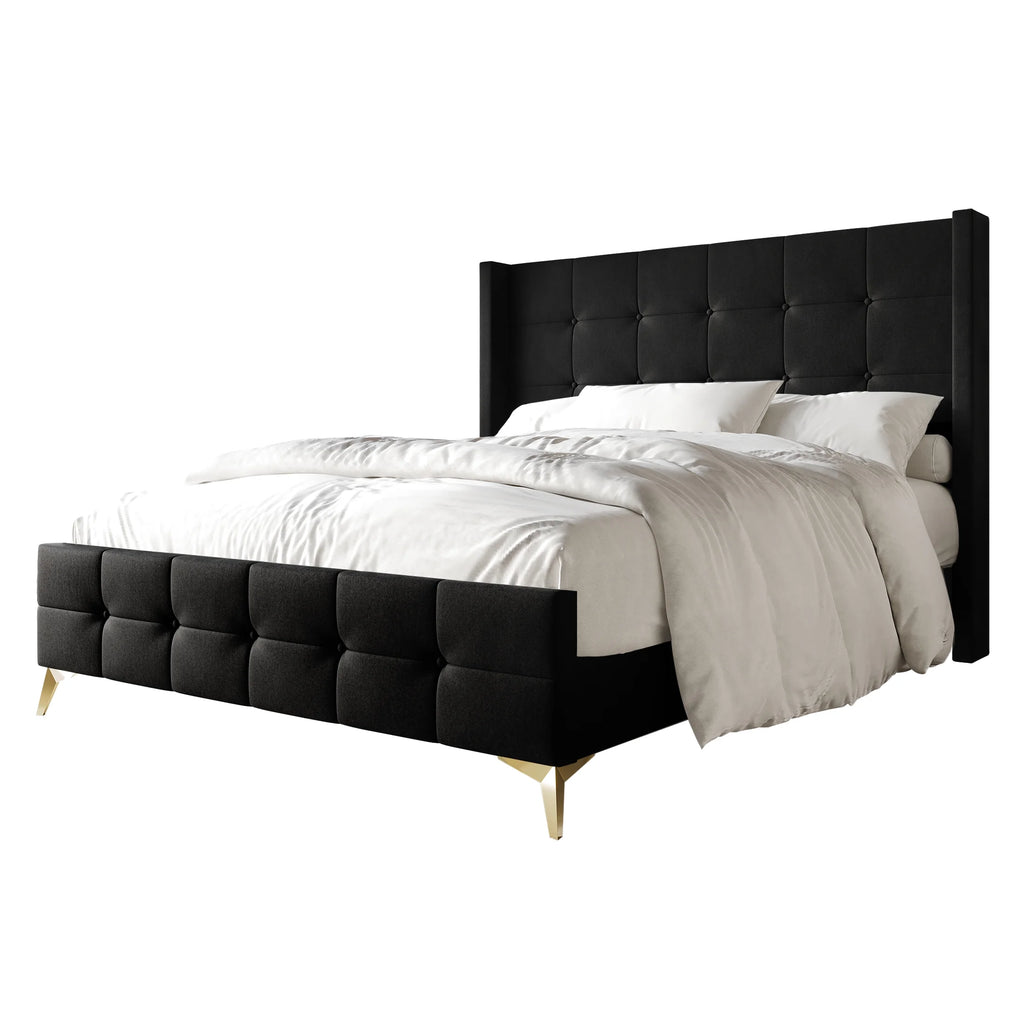 Twin Size Velvet Upholstered Bed P386