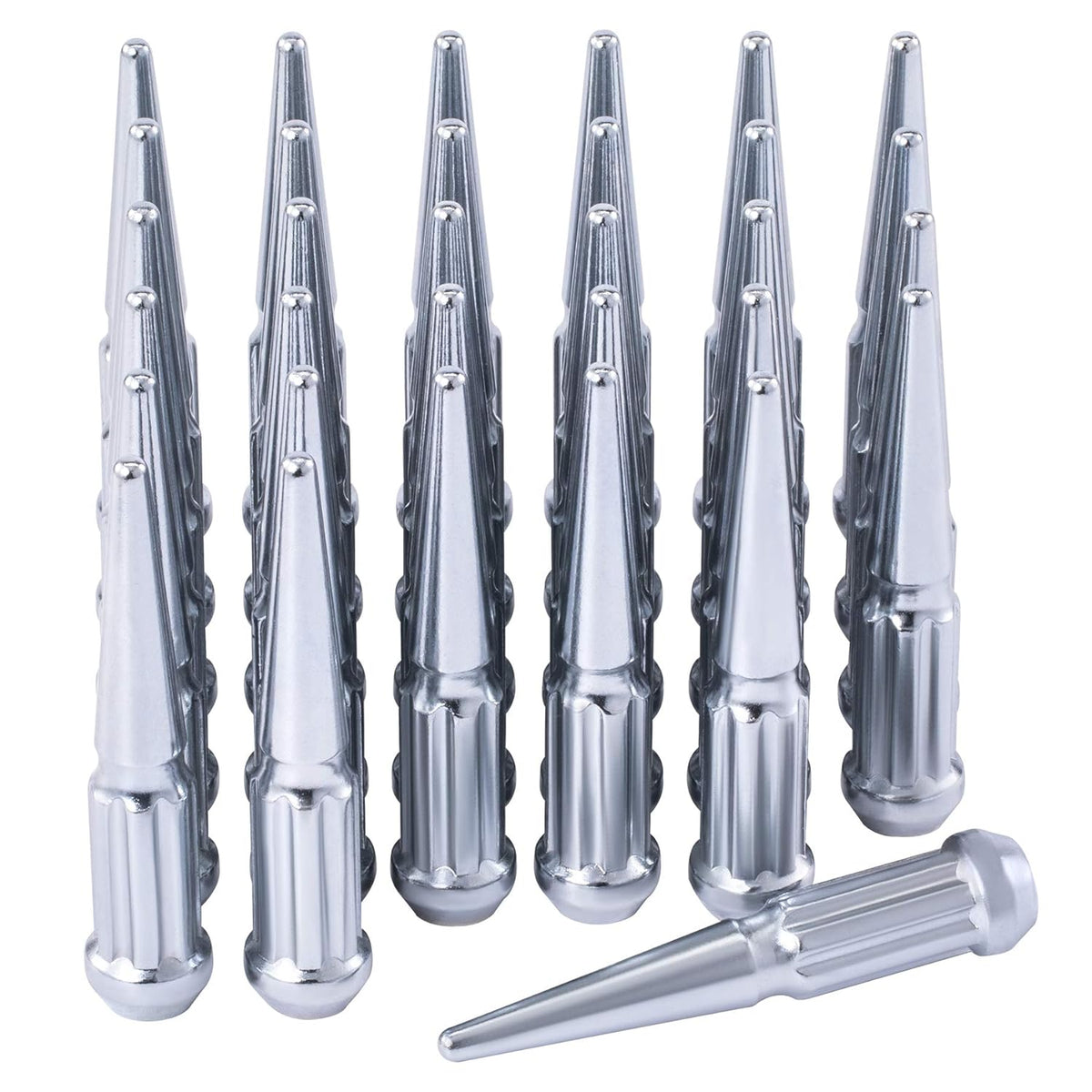 Chrome 24 Piece M14x1.5 Spike Lug Nuts A744813