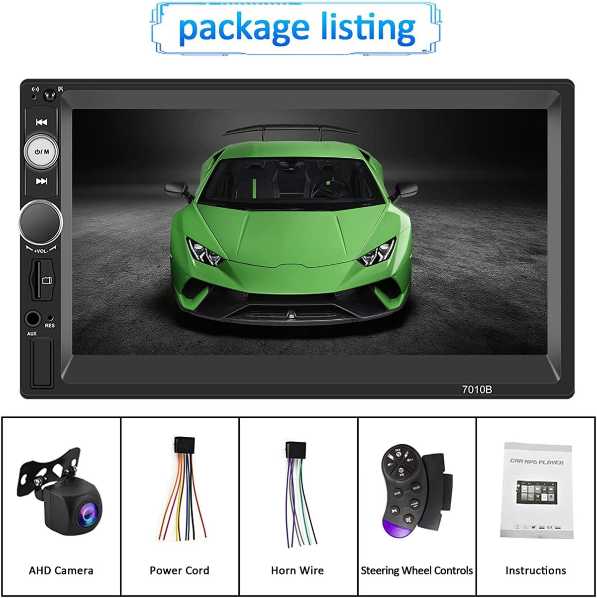 7 Inch Touch Screen Car Stereo with Bluetooth Backup Camera N752