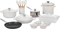 White 20 Piece Mixed Material Cookware Set S97962
