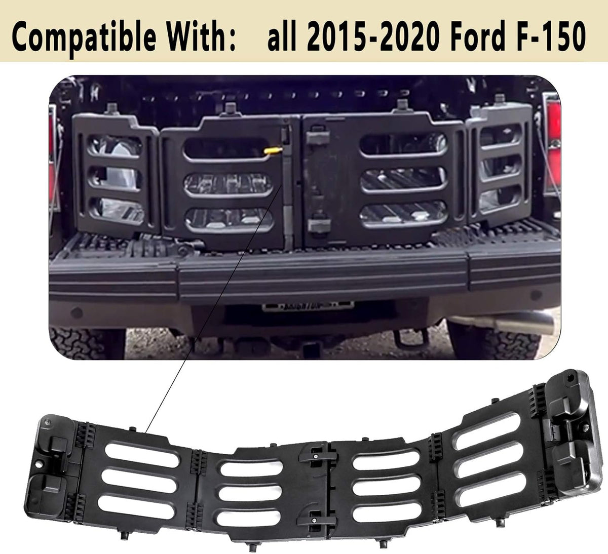 Black Stowable Tailgate Bed Extender Kit G83901