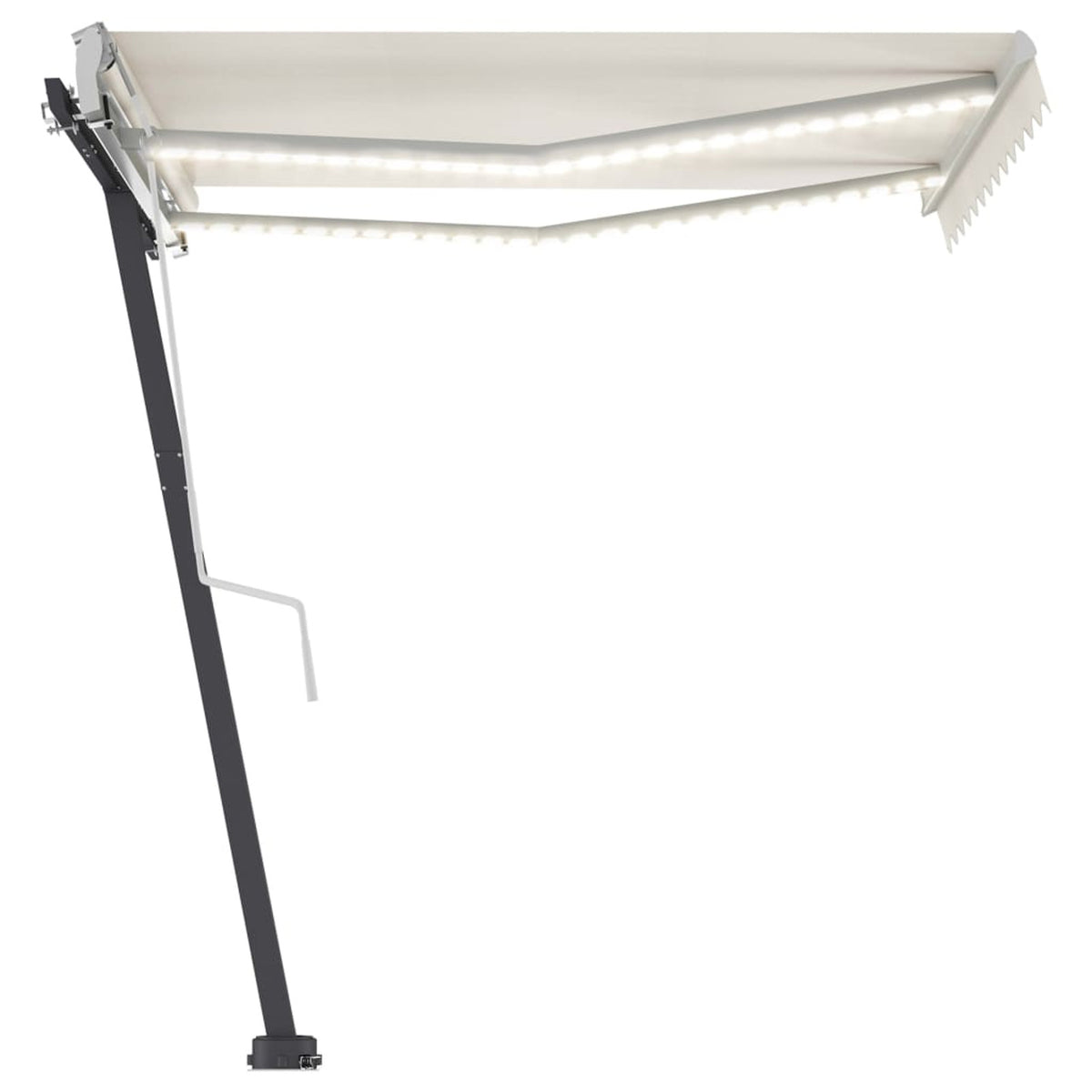 Cream Retractable Awning with LED X526504