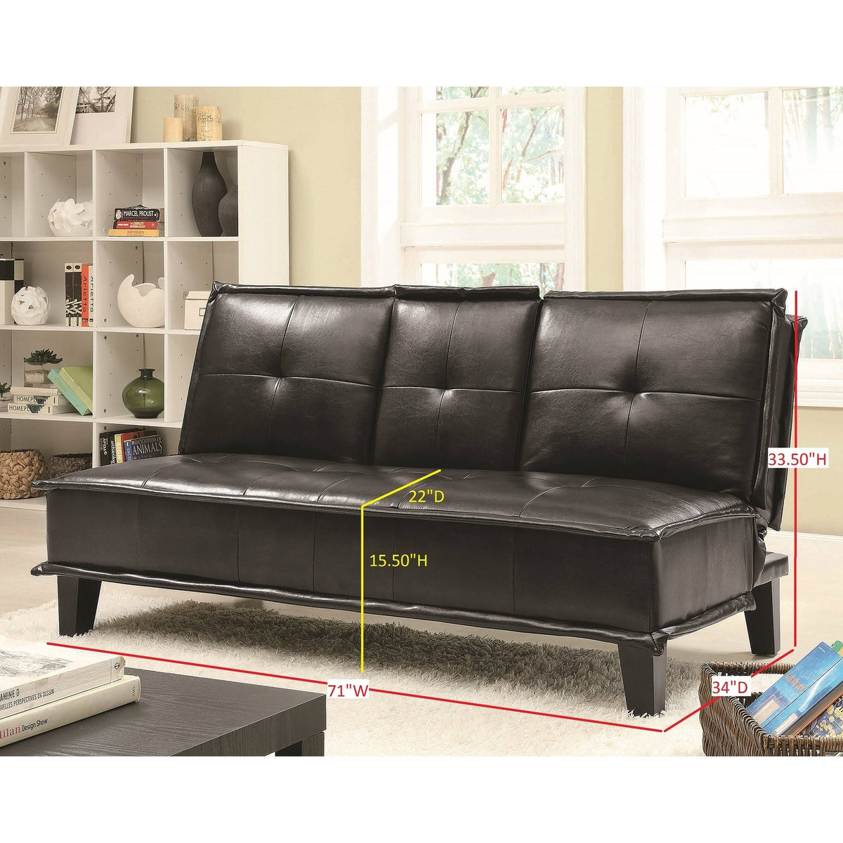 Black Sofa Bed Y684480