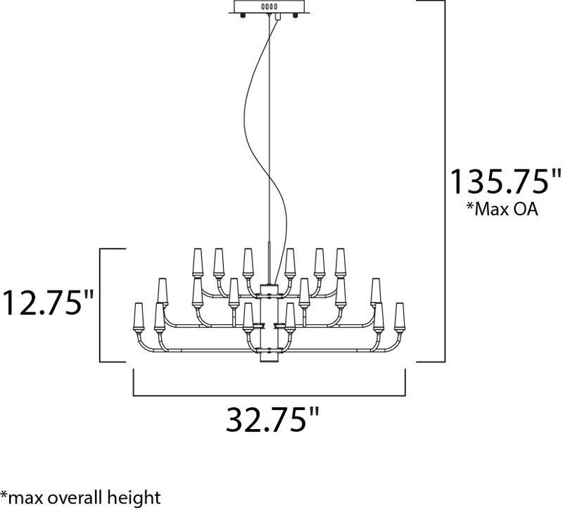 Bronze LED Chandelier G771533