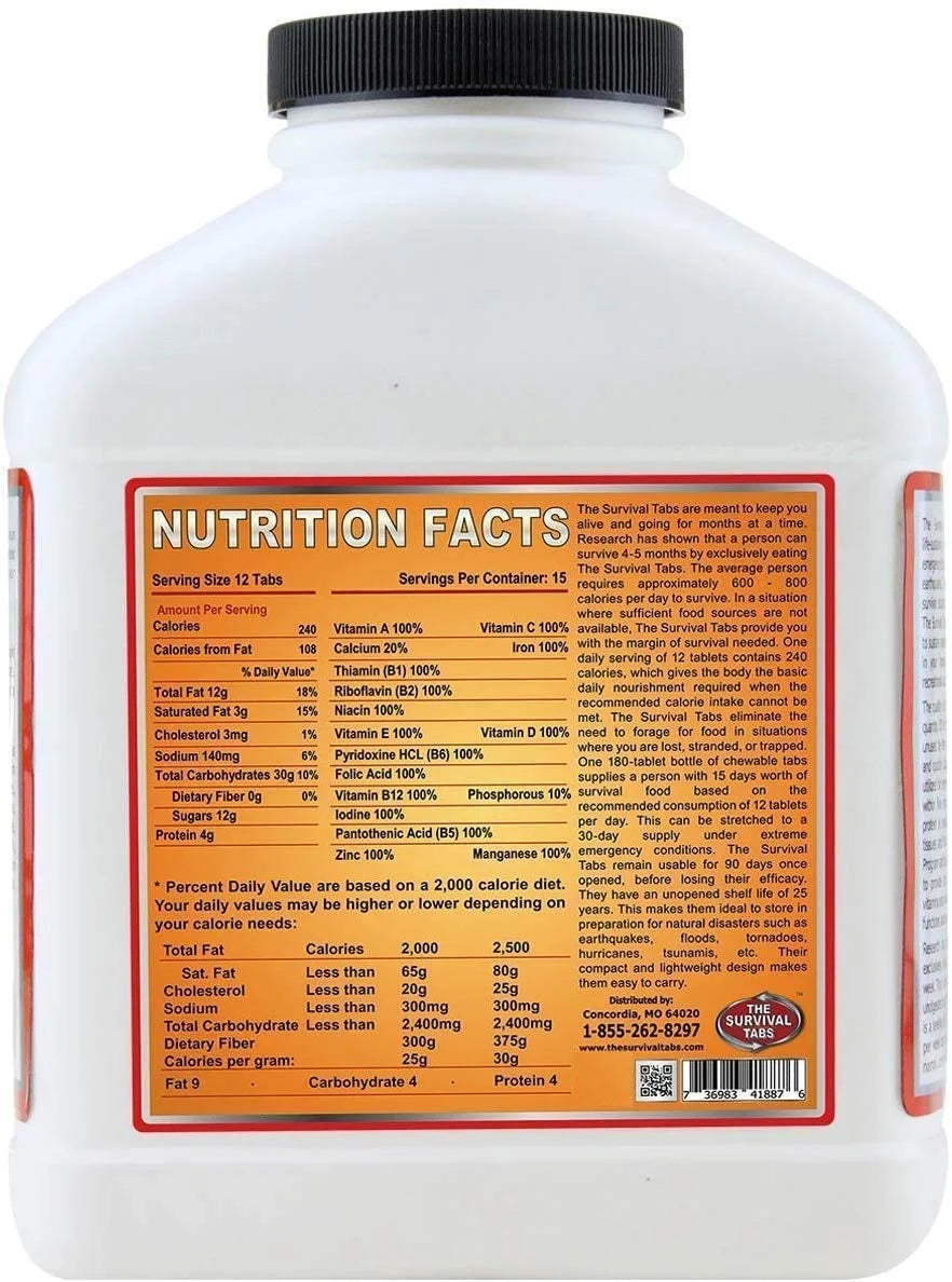180 Tablets Strawberry Survival Ration O877797