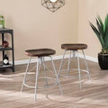 Industrial Black Metal Counter Stools Set of 2 F941088