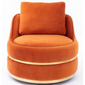 Orange Velvet Swivel Barrel Accent Chair S5535