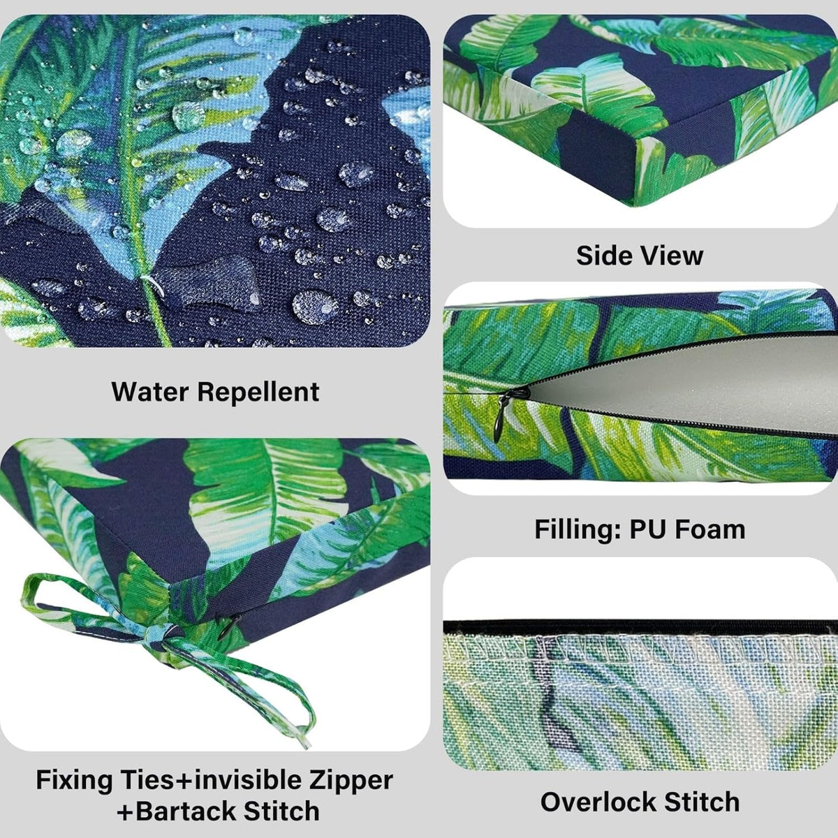 Blue Palms Square Outdoor Chair Pad Set of 2 K46443