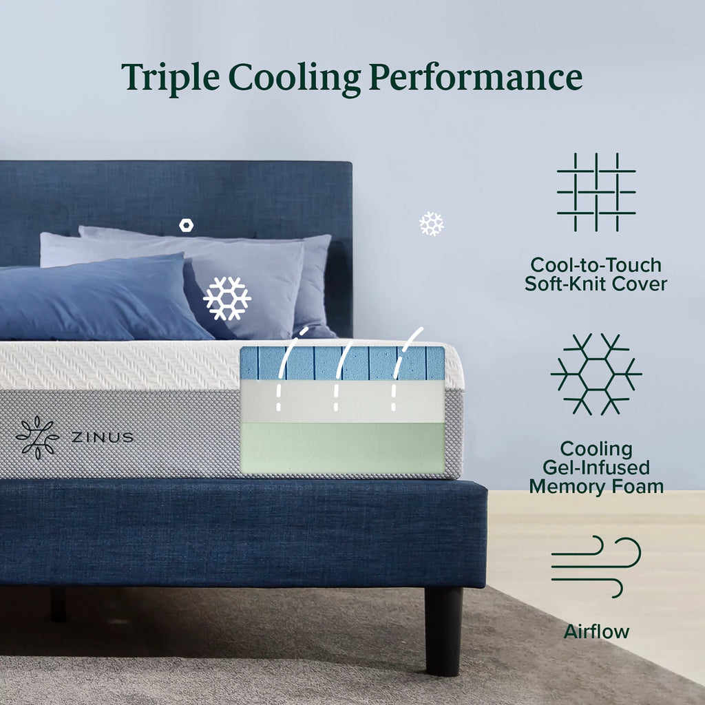 Queen Cooling Gel Memory Foam Mattress P1498