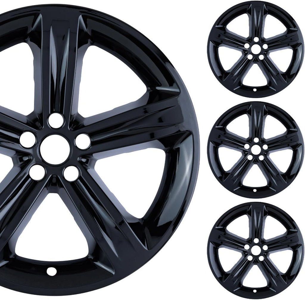 20" Gloss Black Wheel Skin Set ABS Plastic B5764