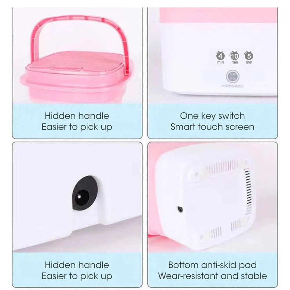 Portable Mini Washer with Dryer Pink B9352