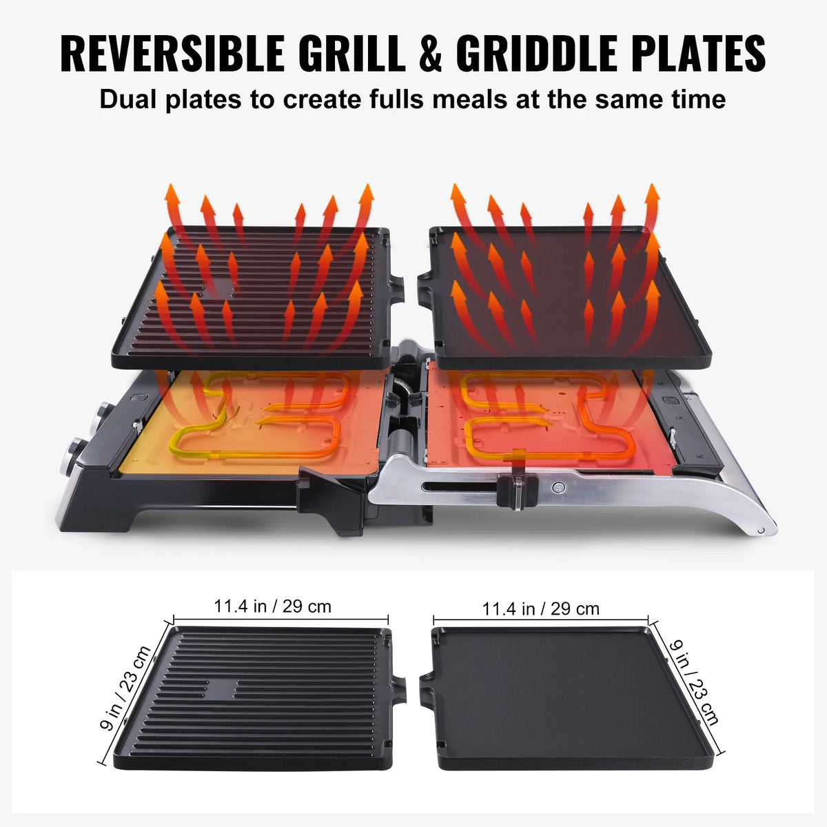 14.5" Commercial Electric Countertop Griddle Grill O74738
