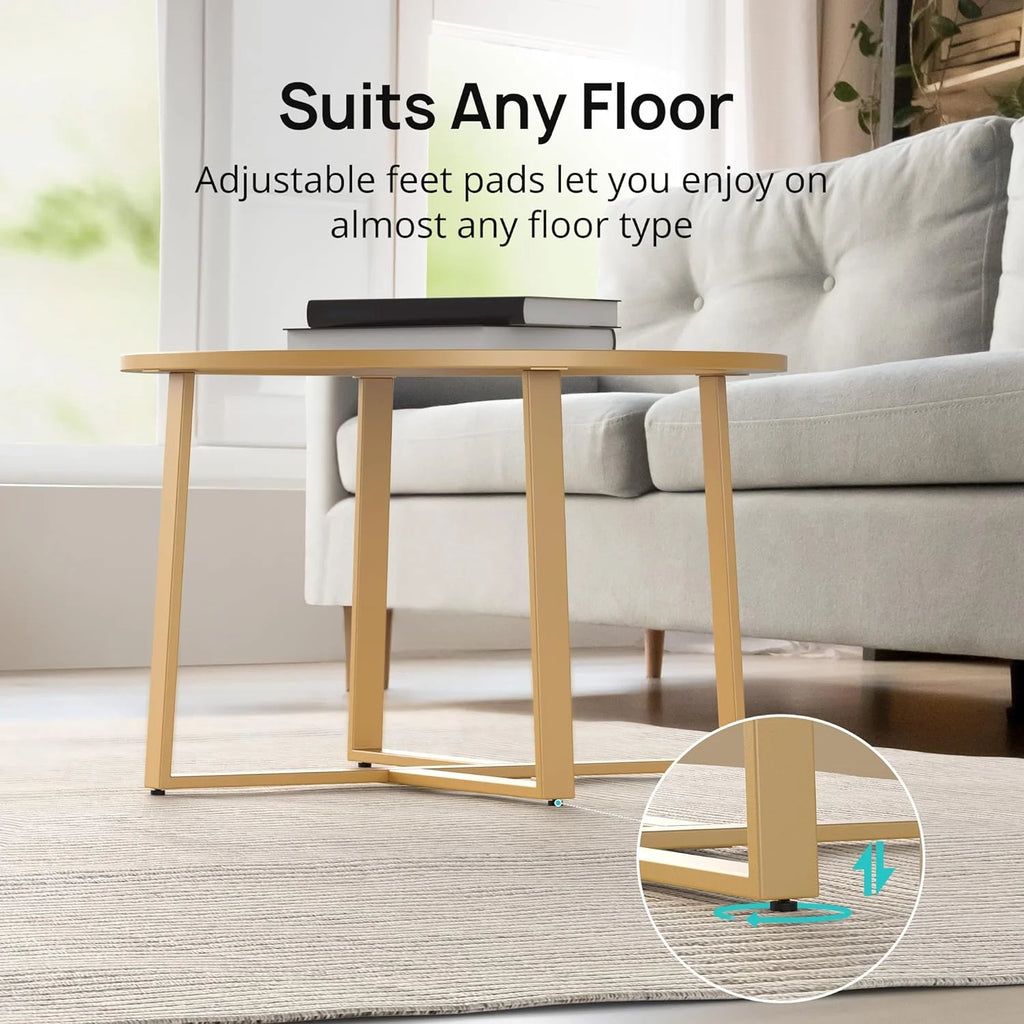 Round Glass Coffee Table H2448