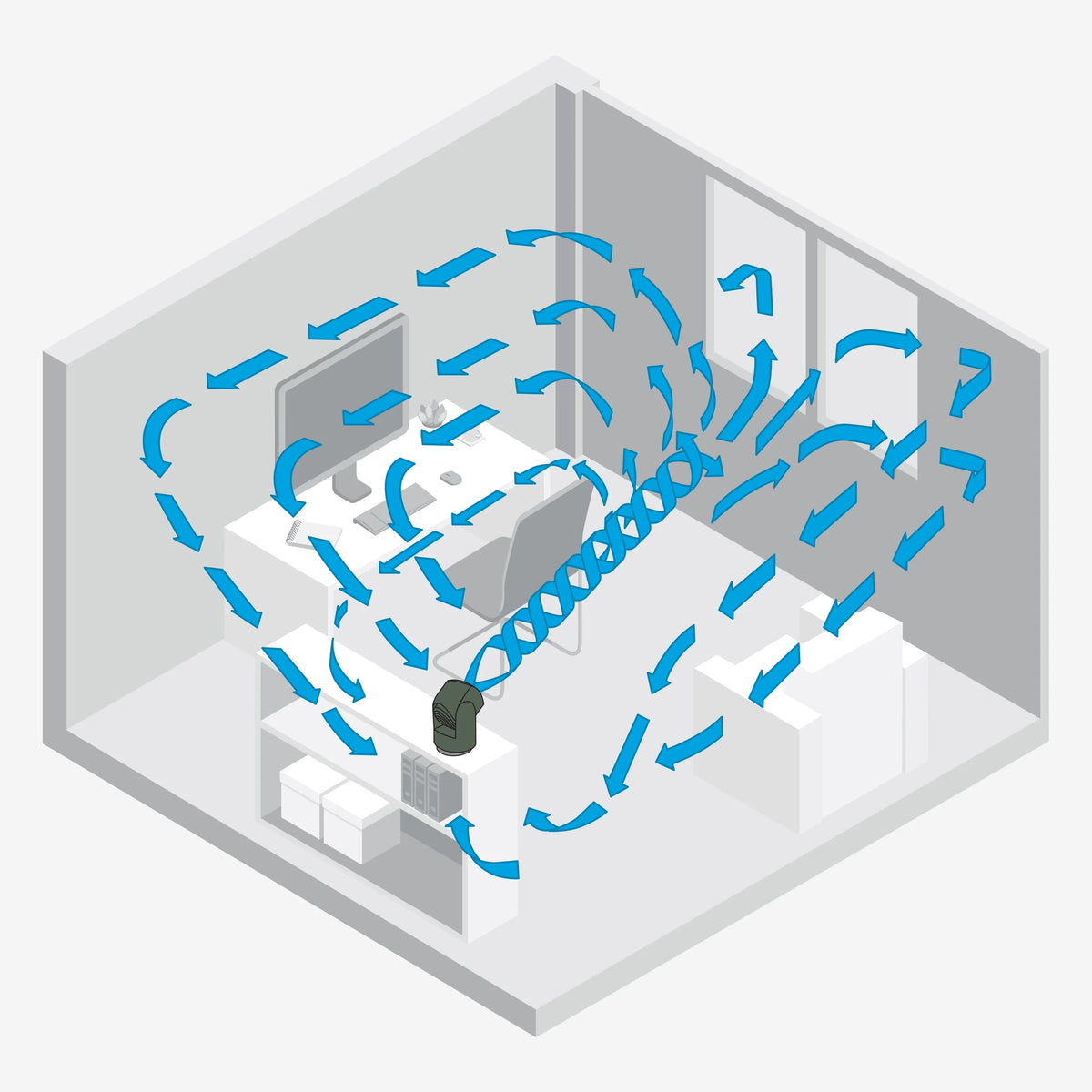 Graphite Gray Oscillating Fan C629406