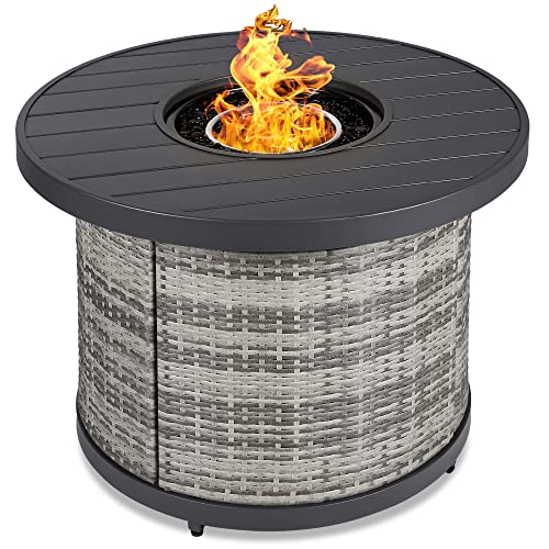 32in Round Gas Fire Pit Table X635