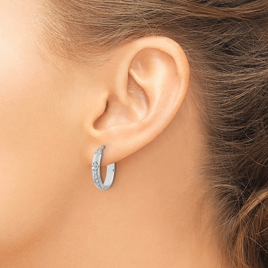 925 Sterling Silver Oval Hoop Earrings D539
