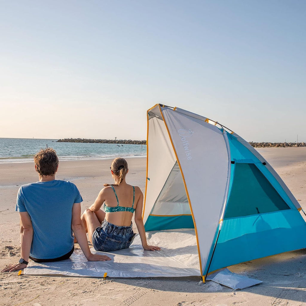 2-3 Person Portable Beach Tent UPF 50+ Sun Shade Canopy X9334