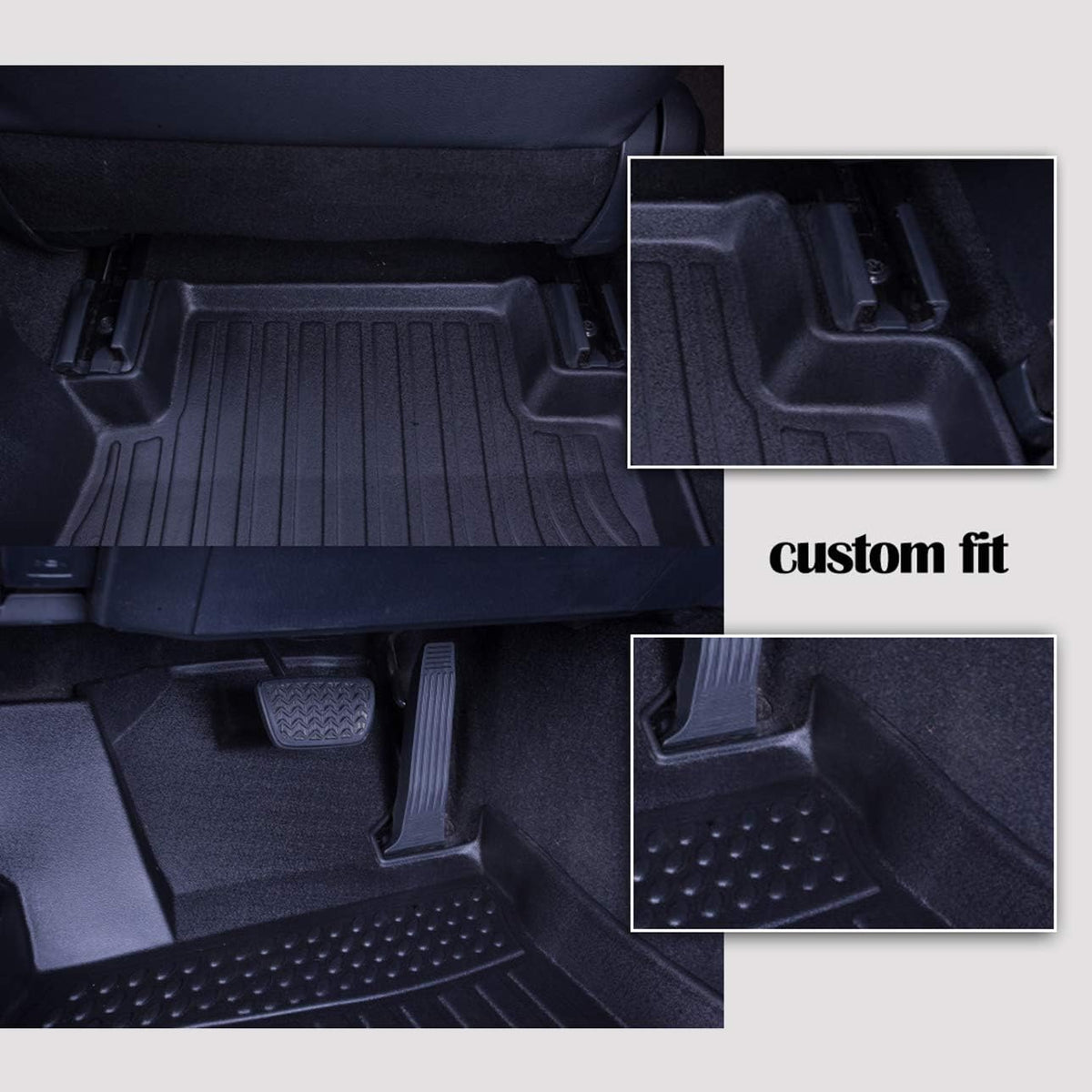 Heavy Duty Black Trunk Floor Mats for Hyundai Palisade 2020-2021 N589